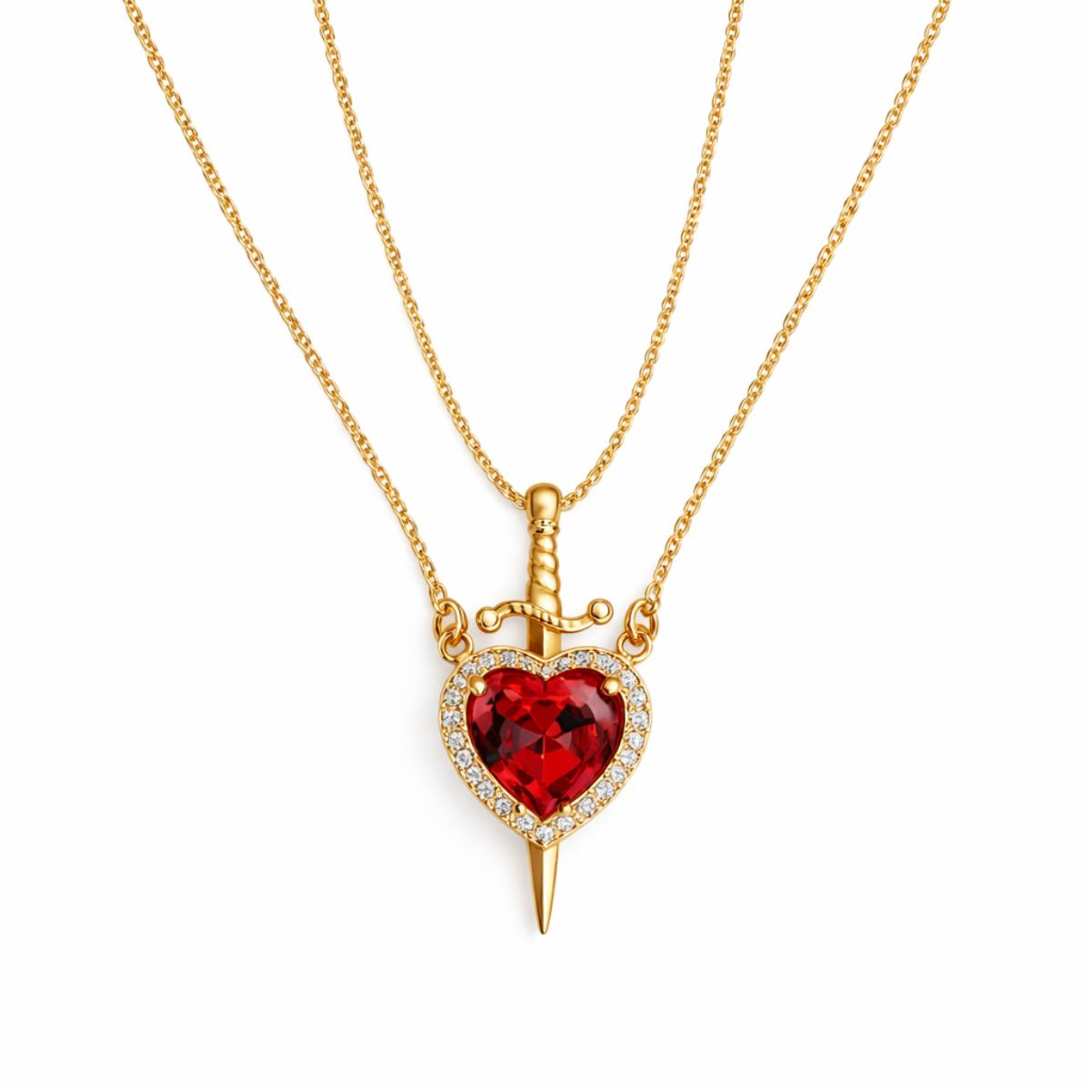 Heart Dagger Necklace