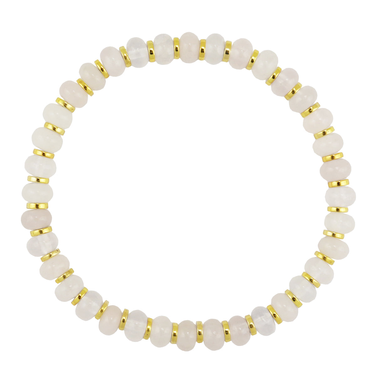 Genuine Stone Beaded Stretch Bracelet