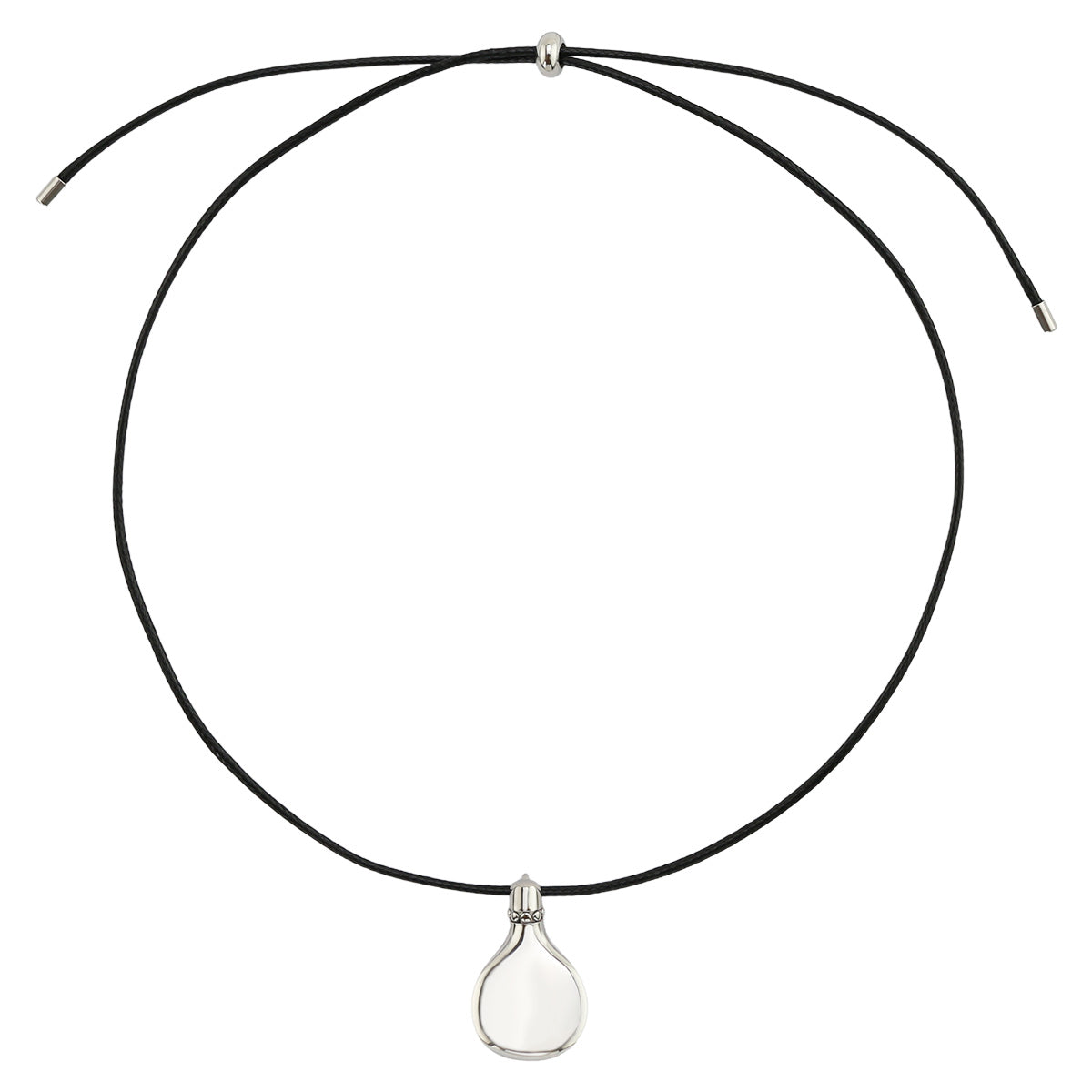 Puff Teardrop Pendant Necklace