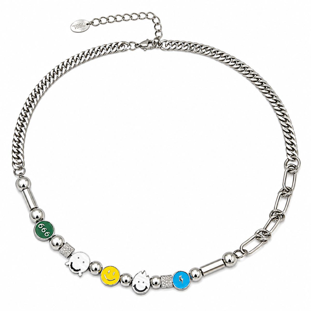 Metal Smiley Necklace