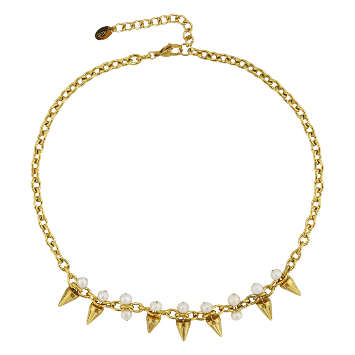 Spike and Pearl Necklace