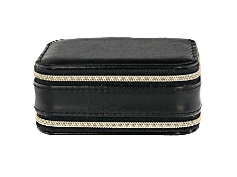 Black Double Layer Travel Jewelry Box