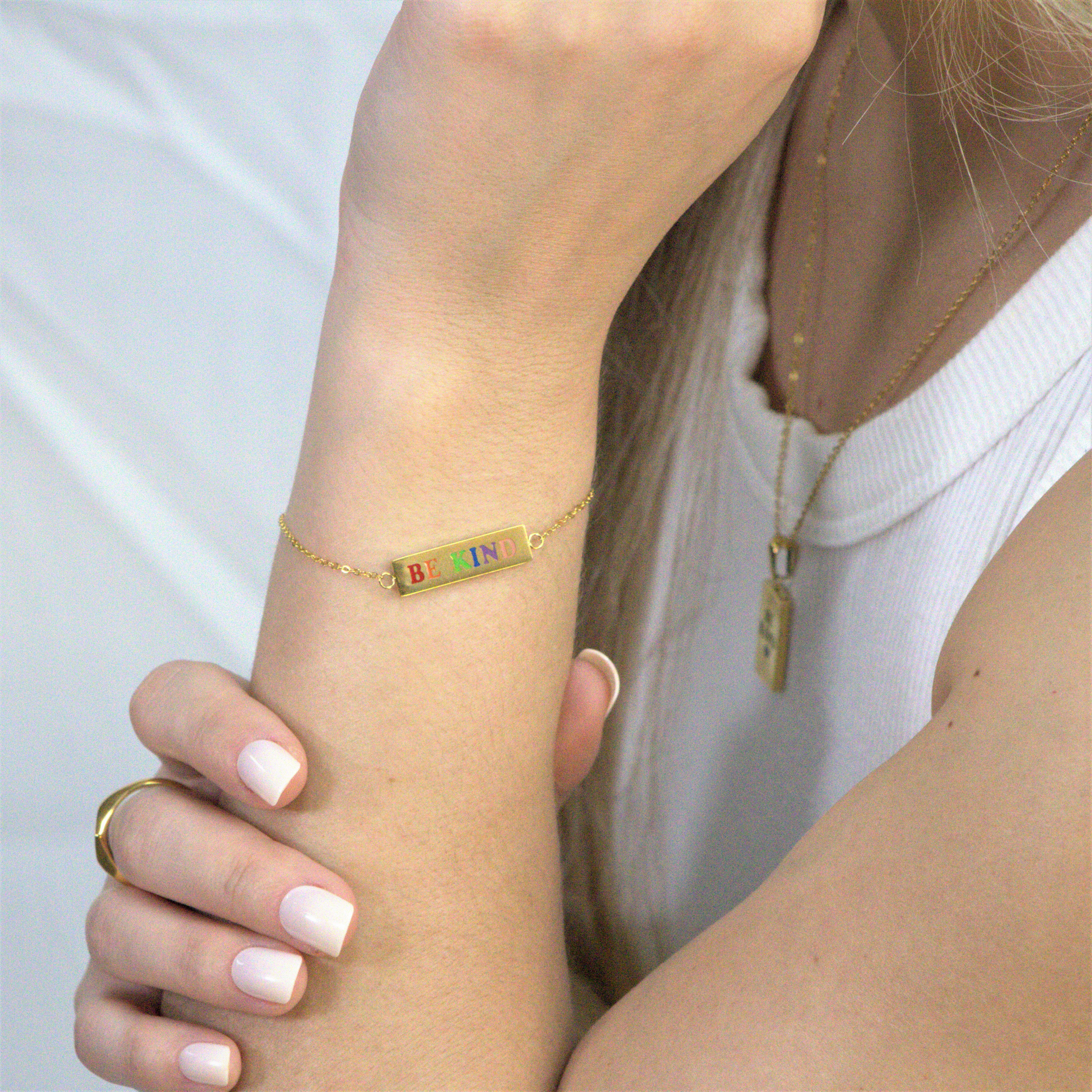 BE KIND Dainty ID Bracelet