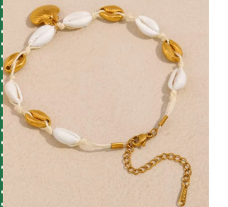 MIXED SHELL CHAIN ANKLET