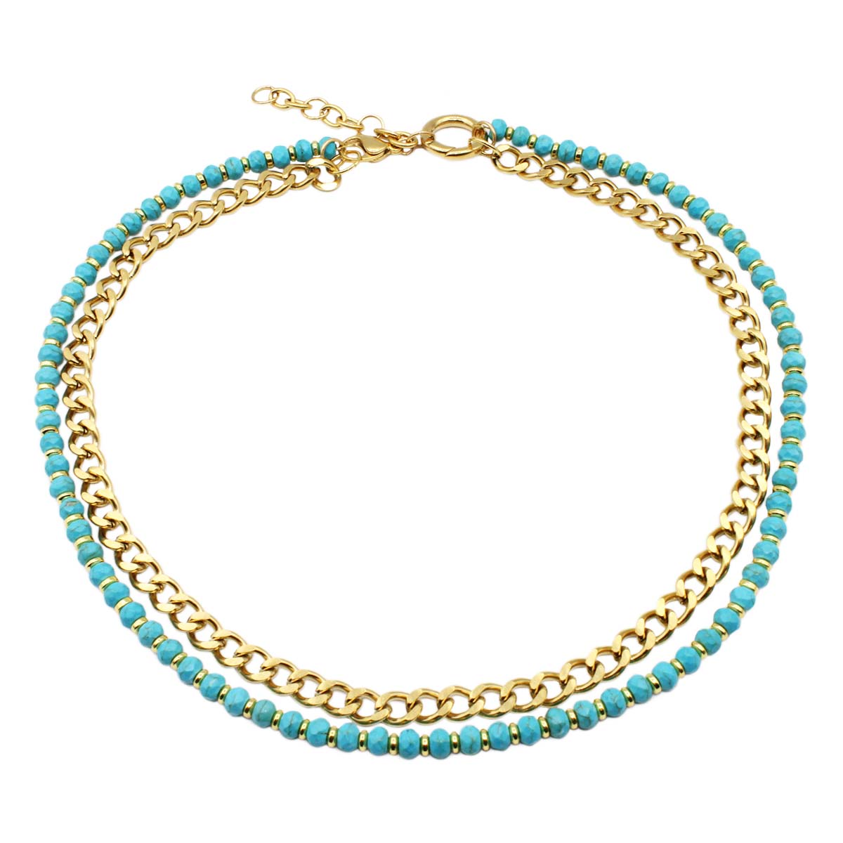Beaded Necklace With Chain