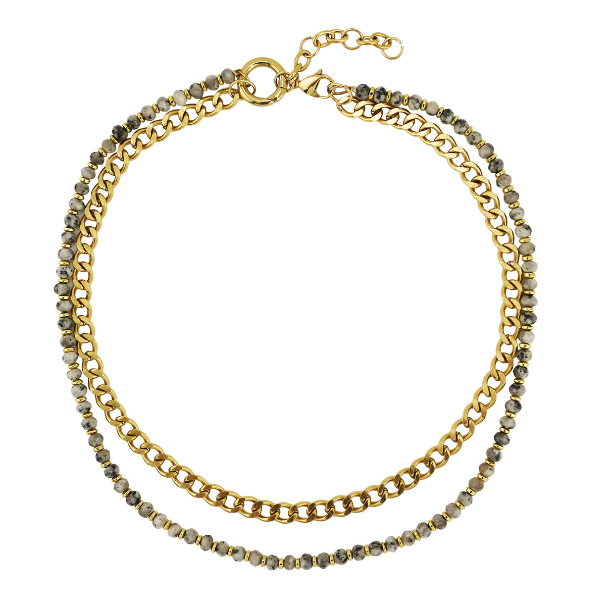 Beaded Necklace With Chain