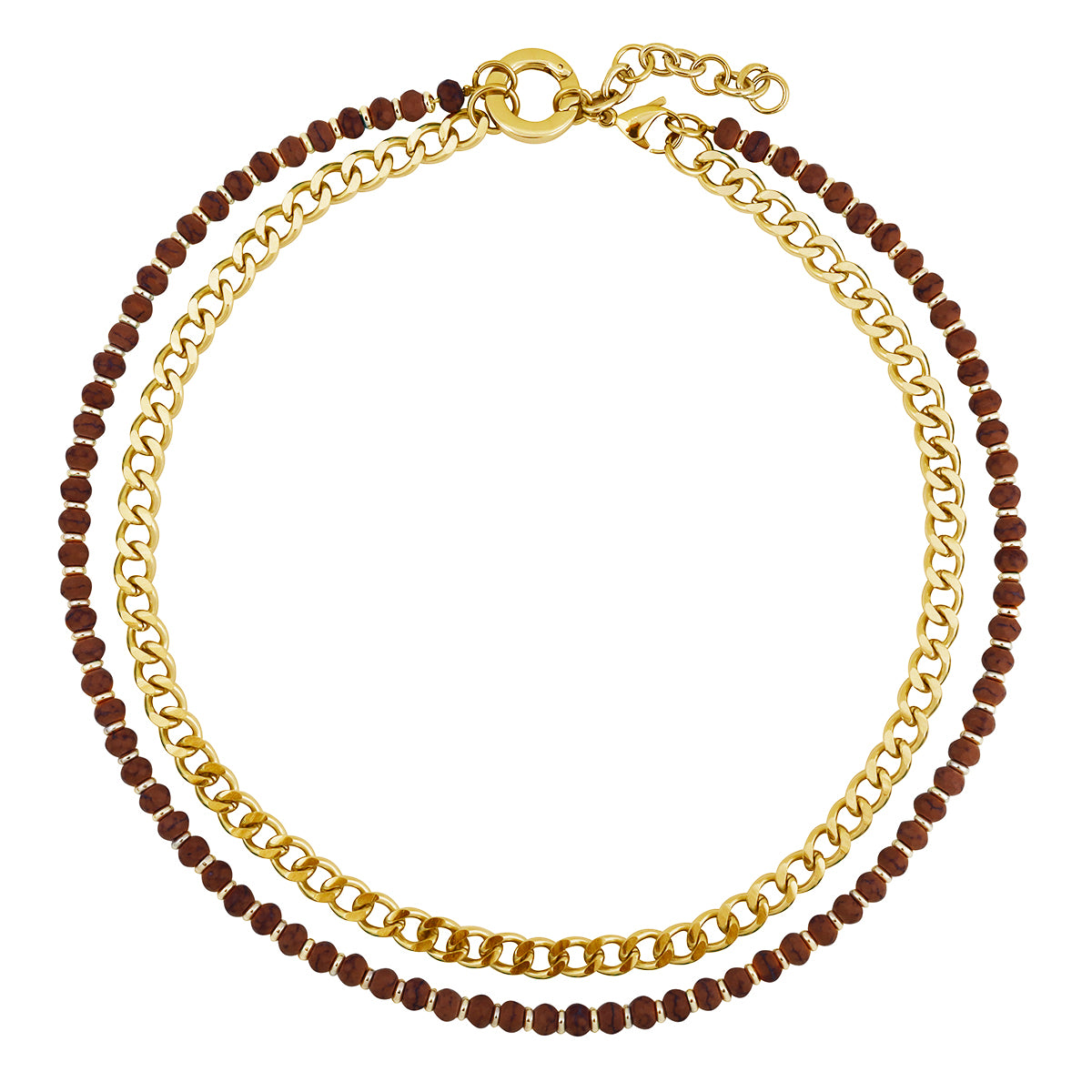 Beaded Necklace With Chain