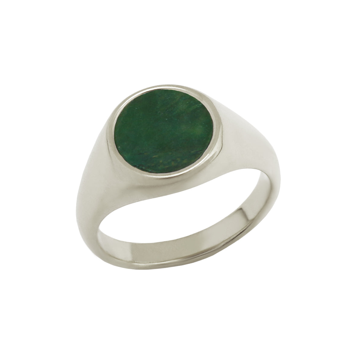 Stainless Steel and Genuine Stone Ring