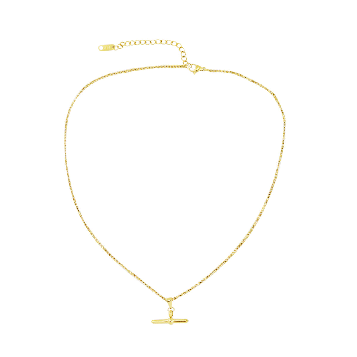 18k Gold Plated Stainless Steel Toggle Necklace