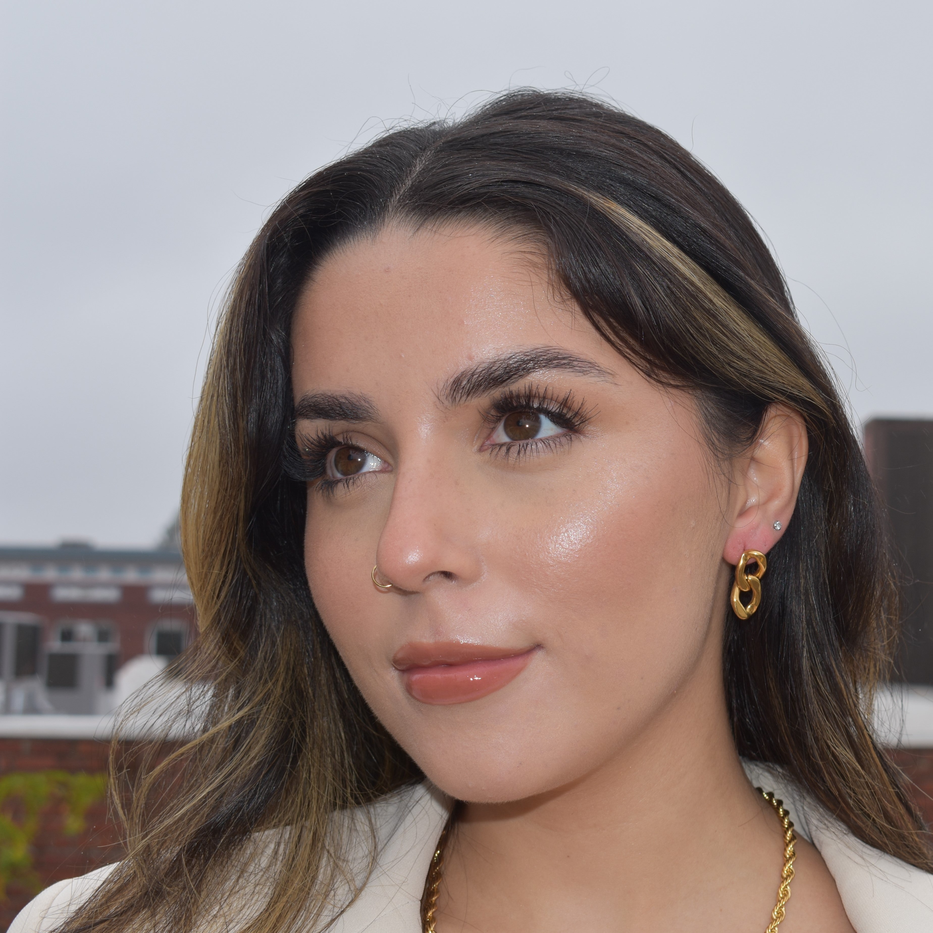 CASS Chain Link Rainbow Plated Earrings