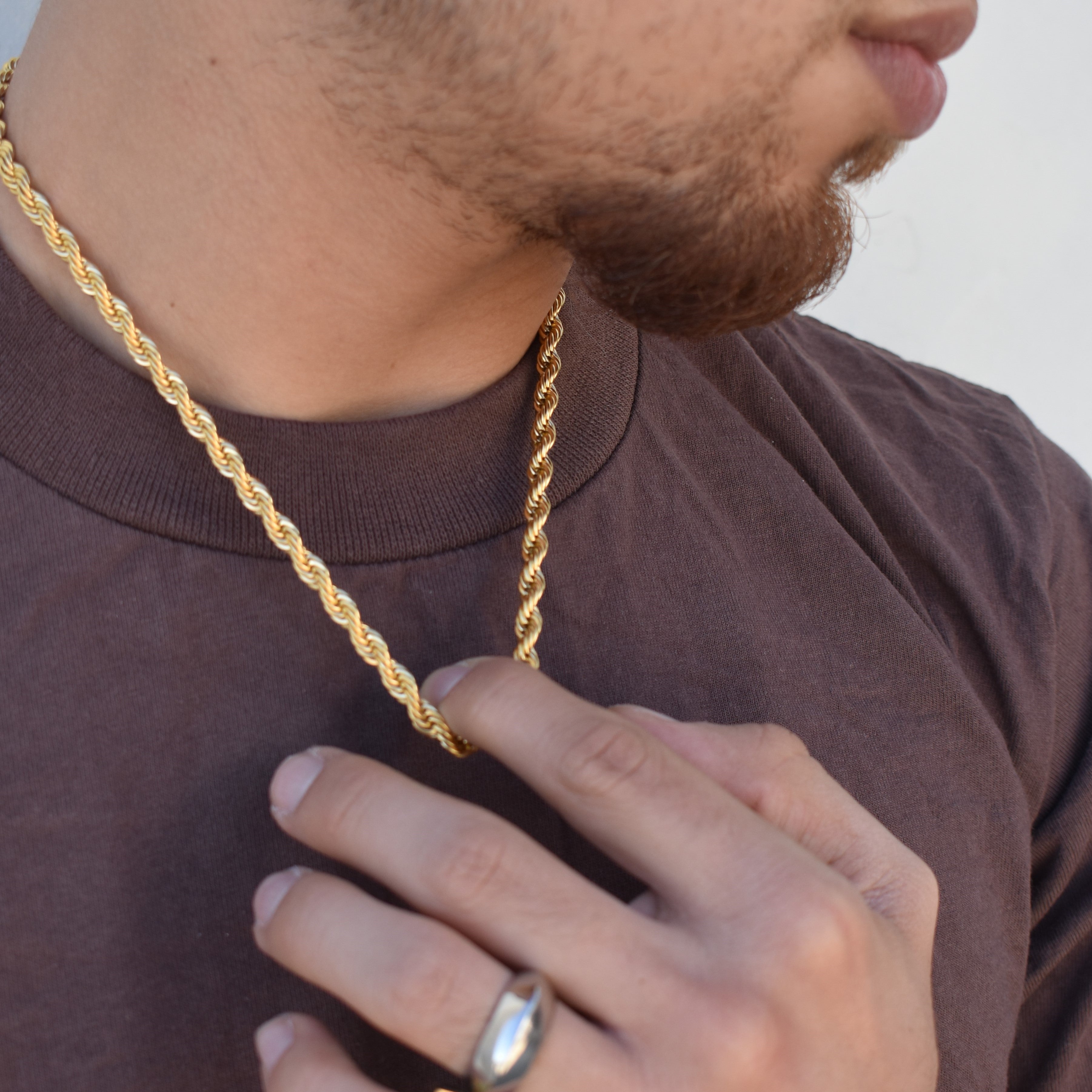 Stainless Steel Twist Chain Necklace