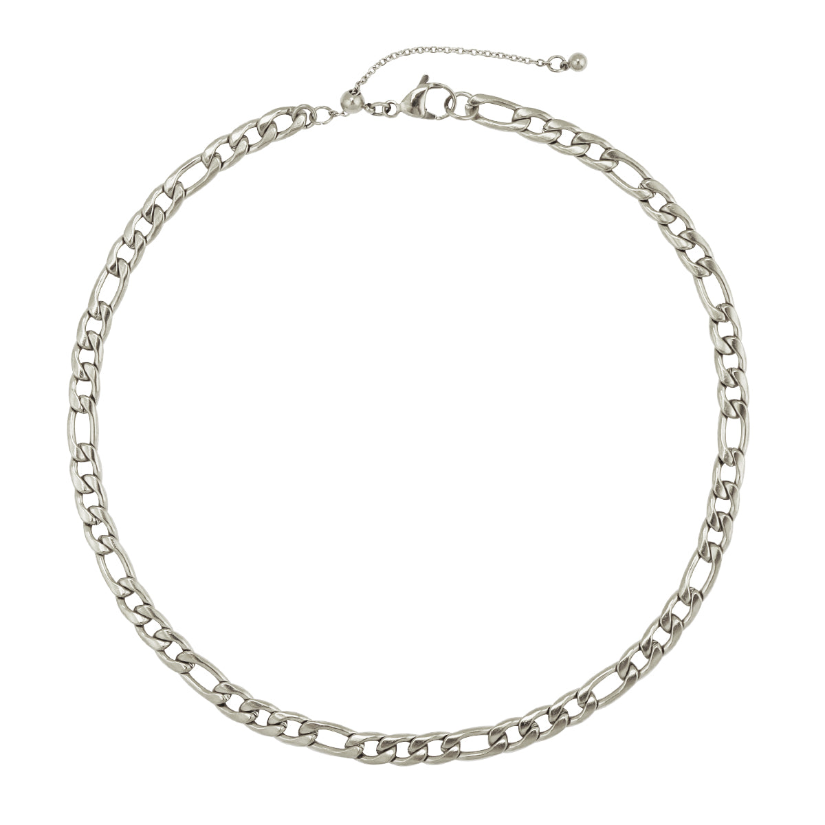 Figaro Link Stainless Steel Necklace