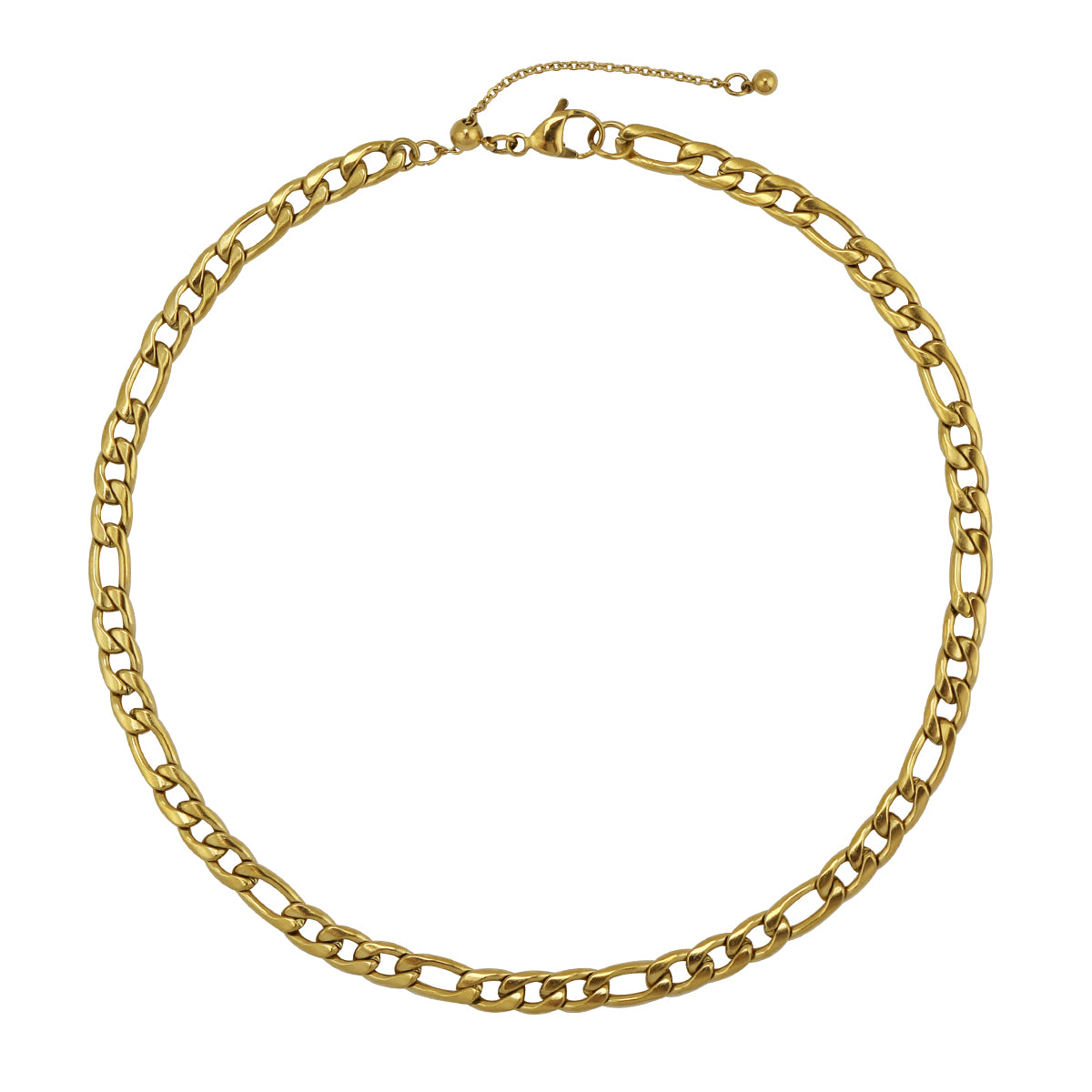 Figaro Link Stainless Steel Necklace