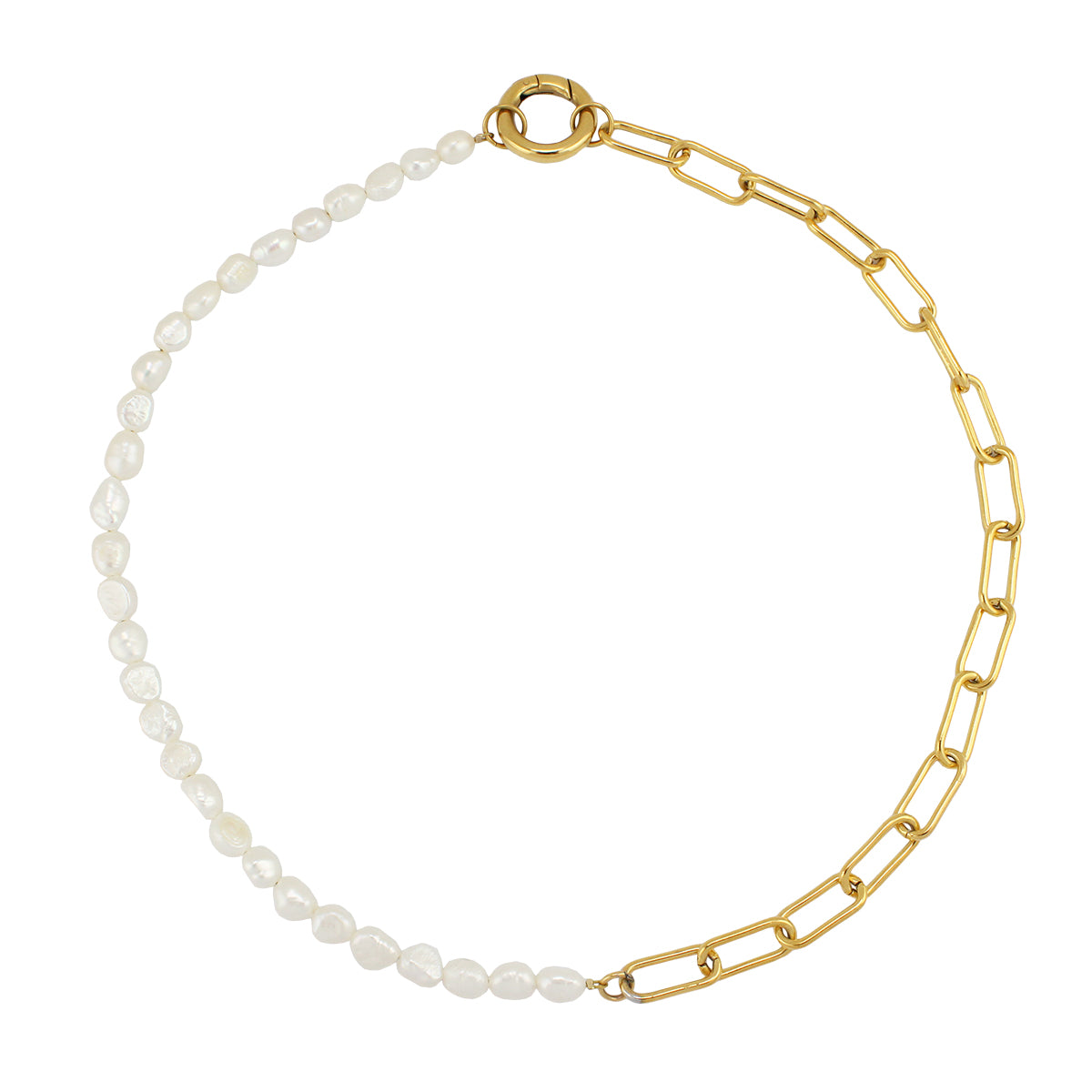 Ronnie Half Chain and Pearl Necklace