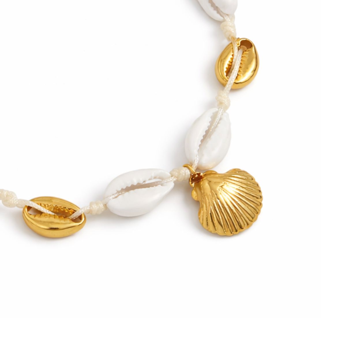 MIXED SHELL CHAIN ANKLET
