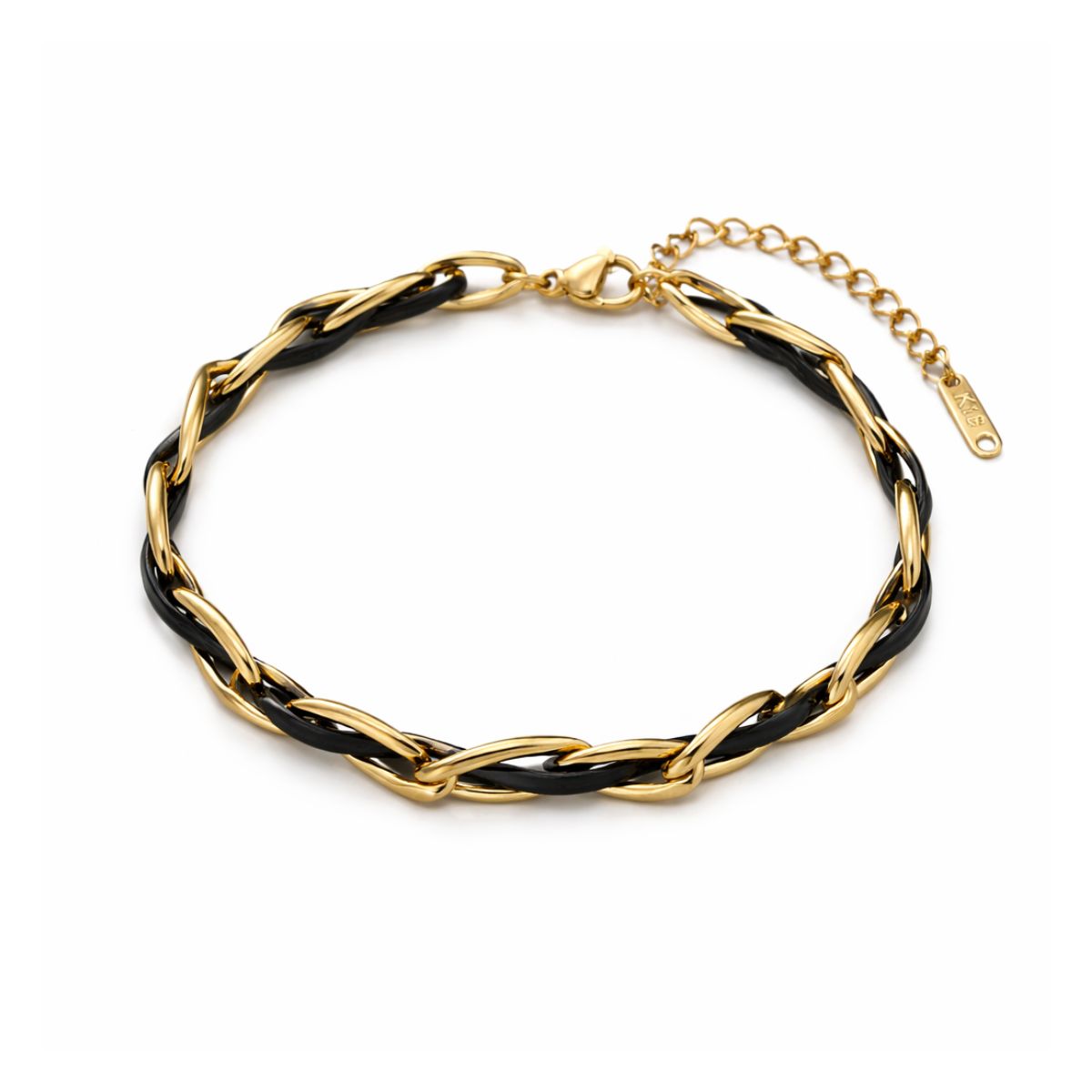Gold Twisted Link Bracelet