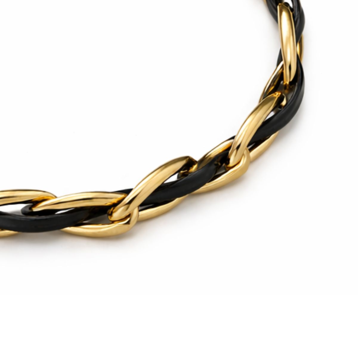 Gold Twisted Link Bracelet