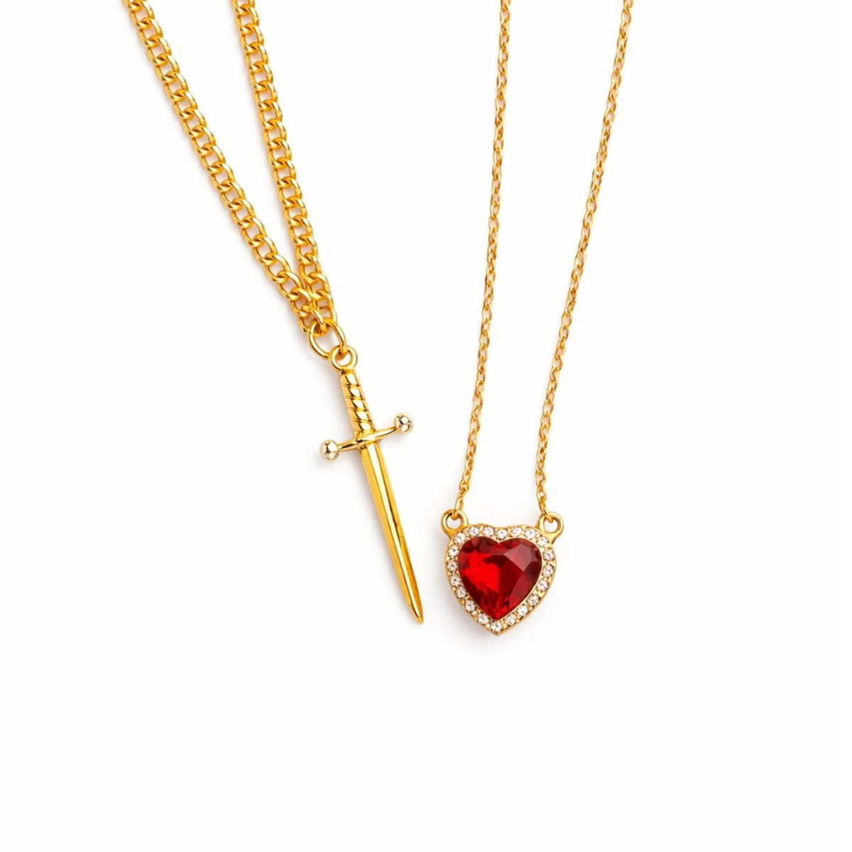 Heart Dagger Necklace