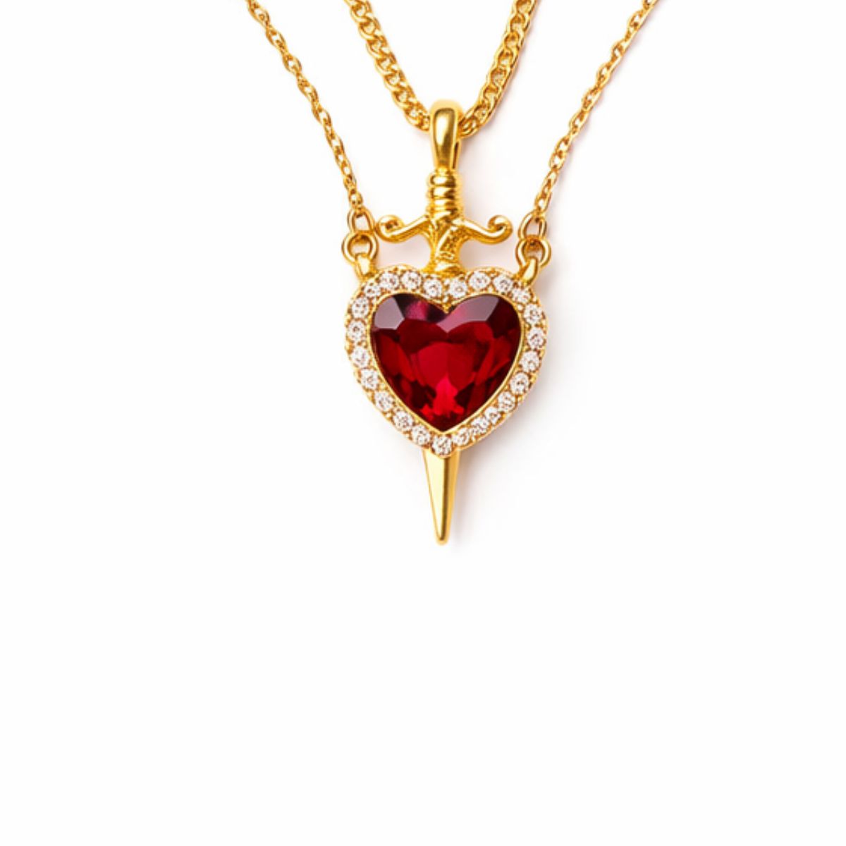 Heart Dagger Necklace