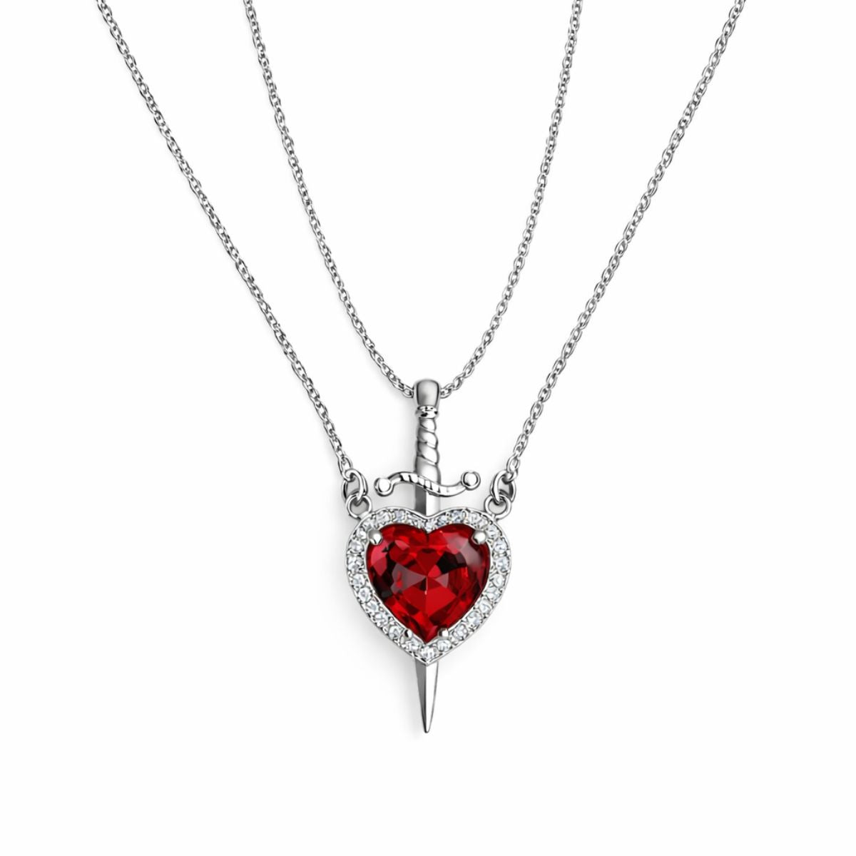 Heart Dagger Necklace