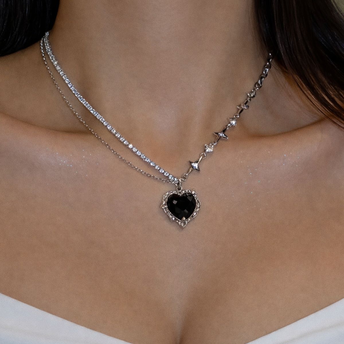 Heart Cross Necklace