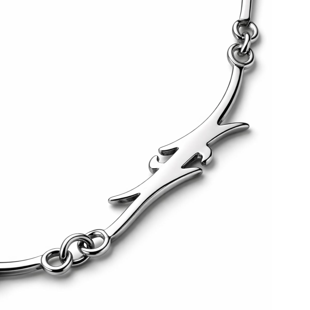 Silver Barbed Wire Necklace