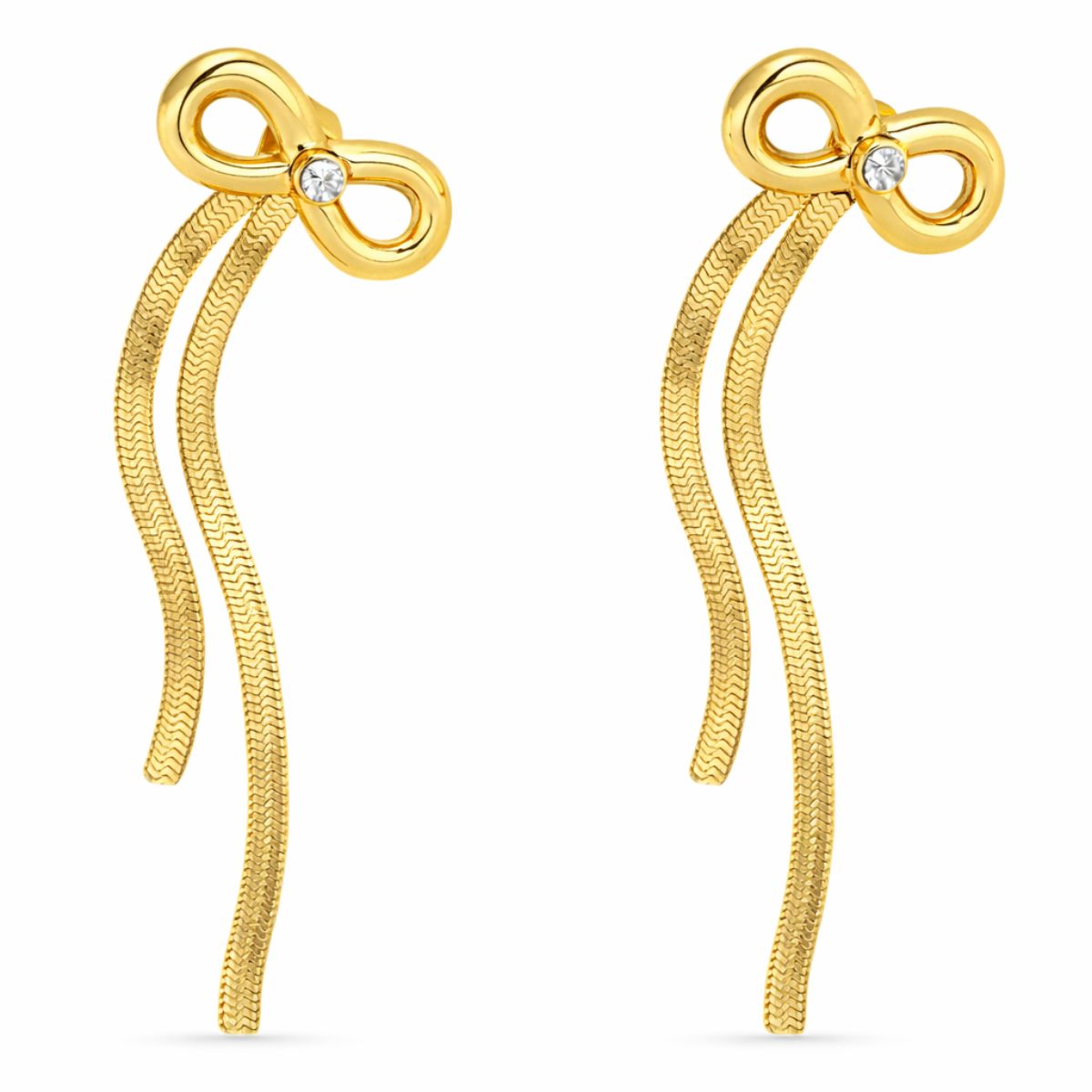 Bow Chain Drop Earring