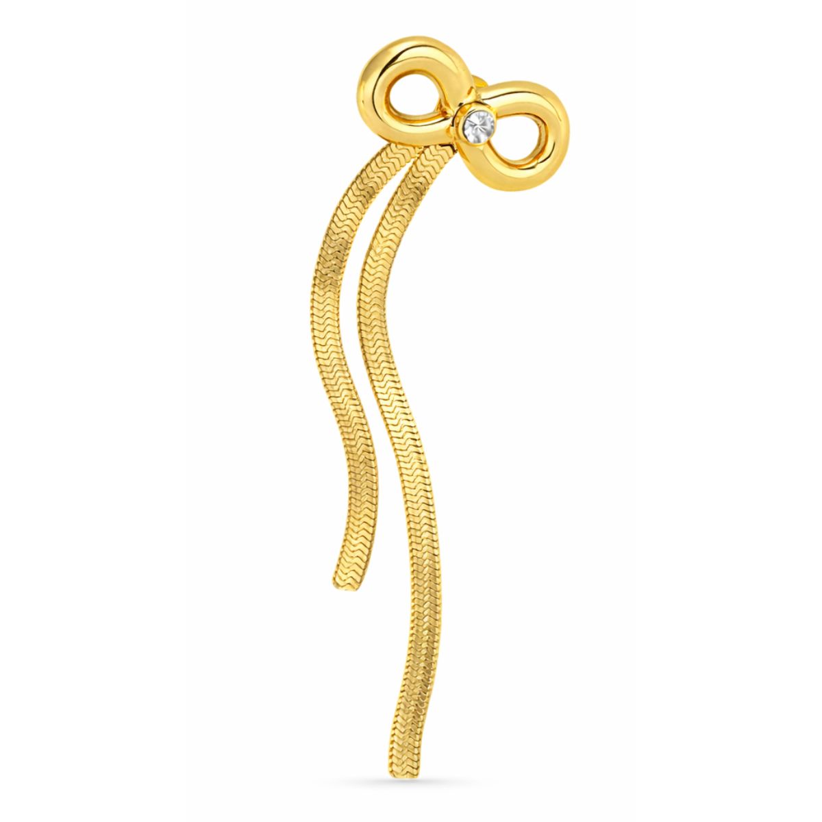 Bow Chain Drop Earring