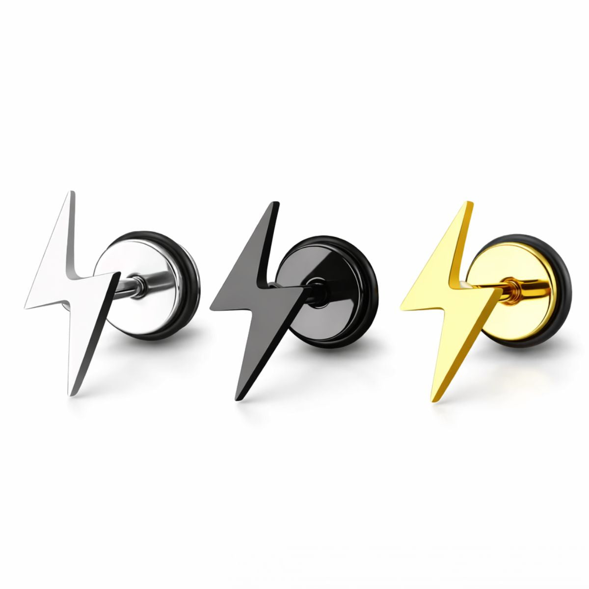 Lightning Bolt Screwback Stud