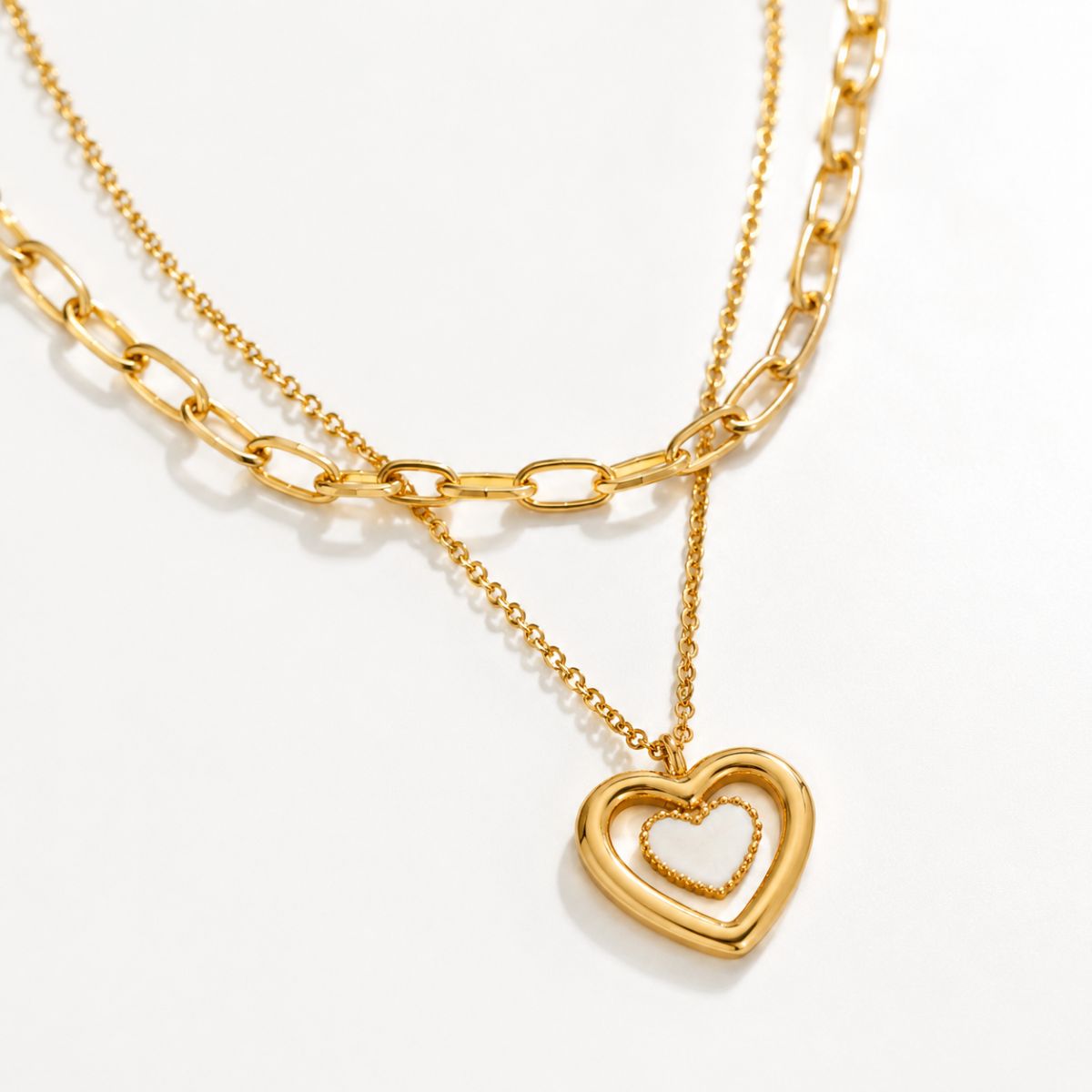 Layered Heart Necklace