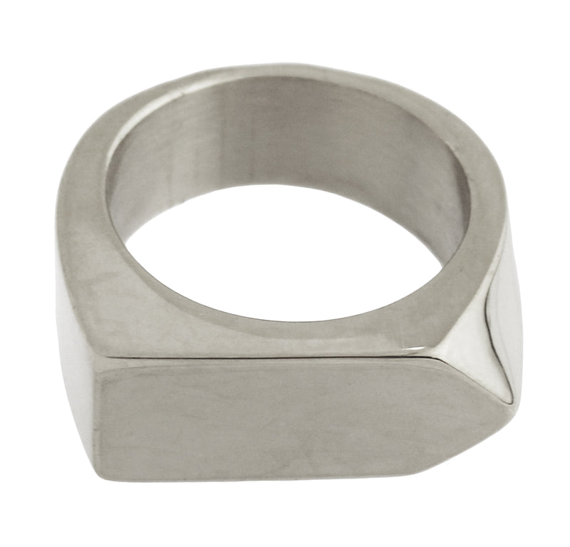 Squared Ring in Stainless Steel