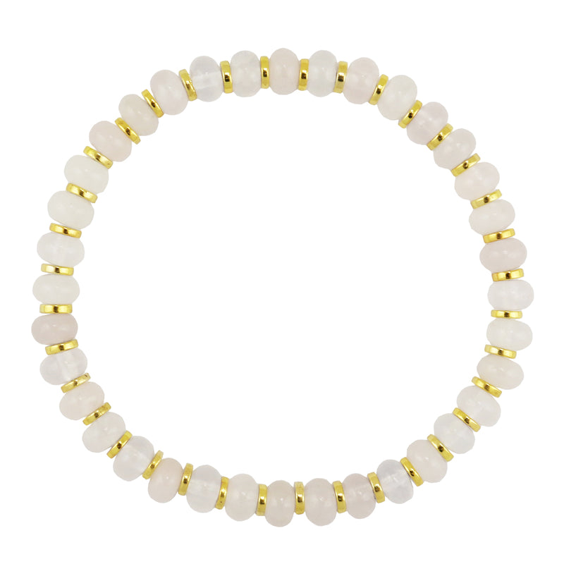 Genuine Stone Beaded Stretch Bracelet