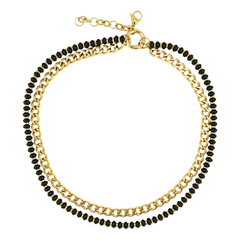 Beaded Necklace With Chain