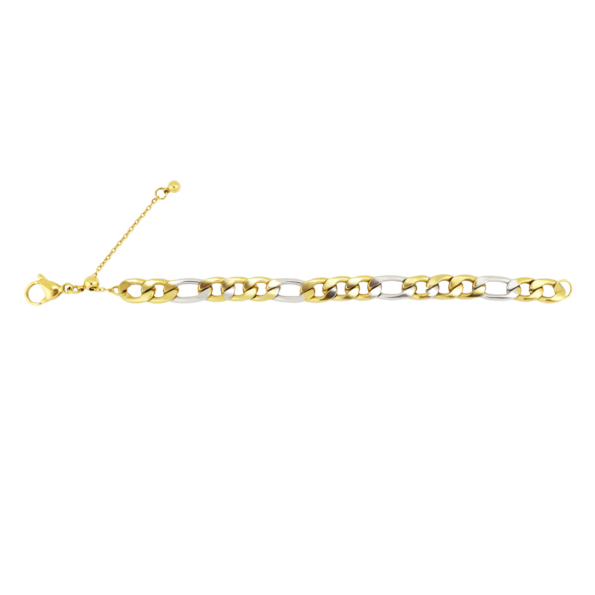 Two-Tone Chain Bracelet in Stainless Steel