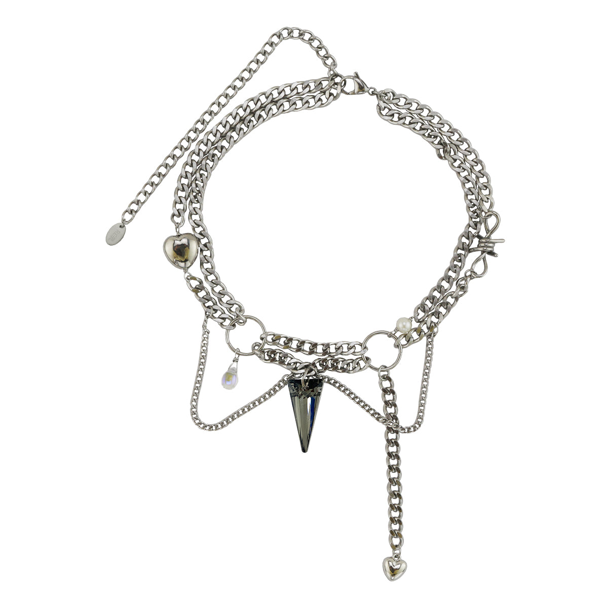 Aurora Borealius Layered Spike Necklace