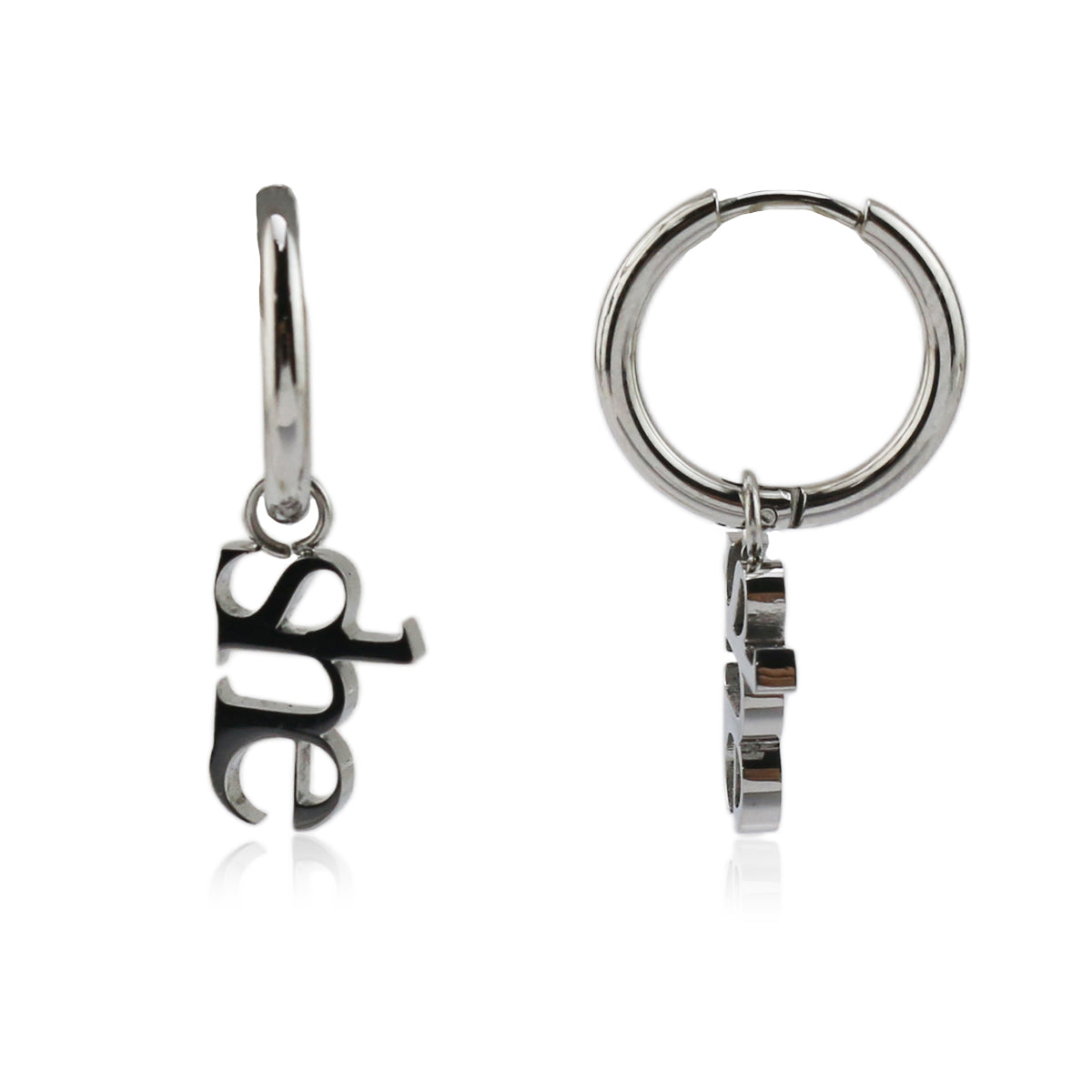 Pronouns Earrings in Stainless Steel