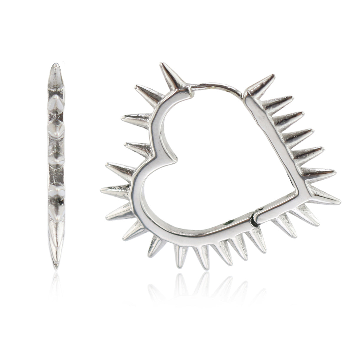 Heart Of Thorn Spiked Hoop Earrings