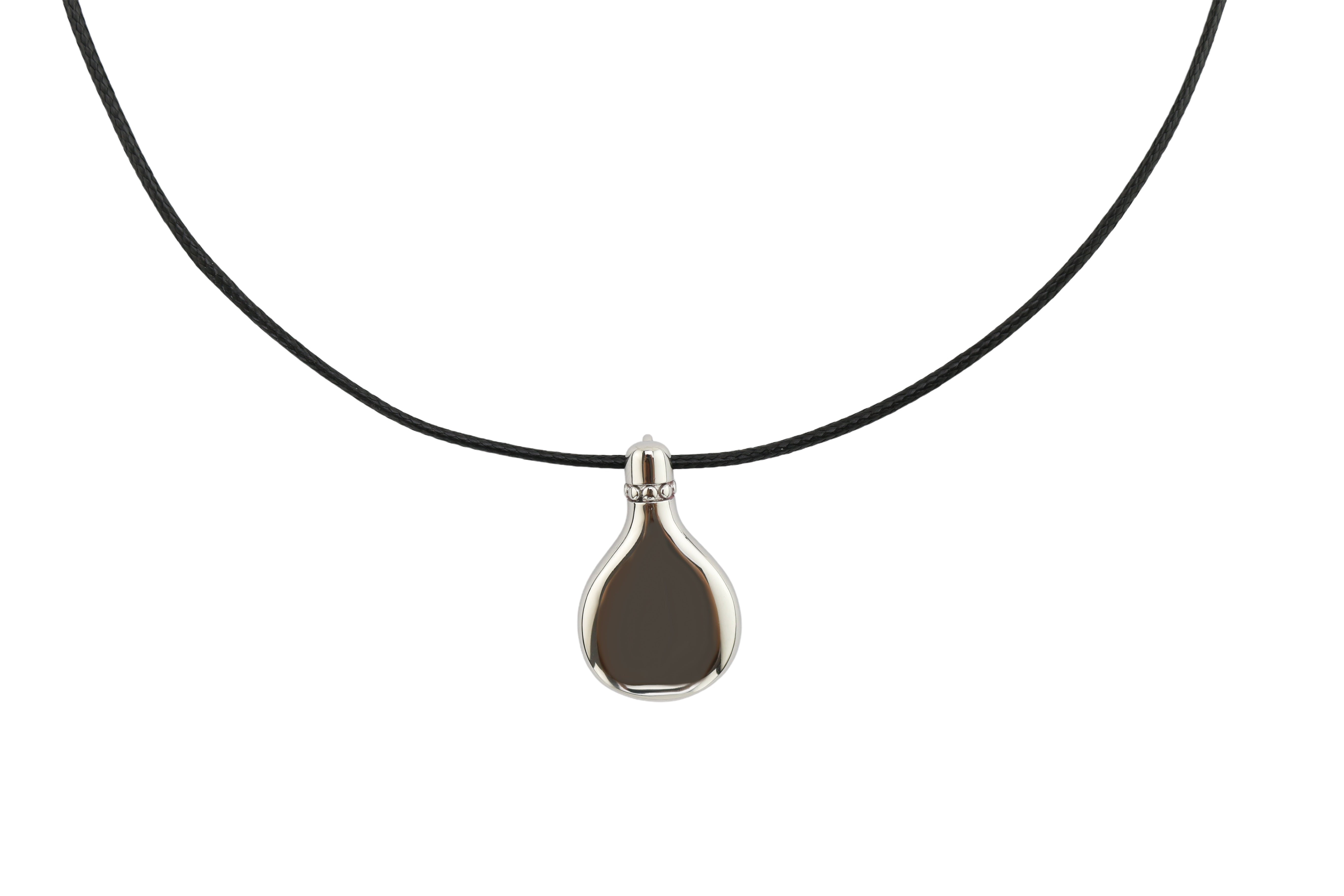 Puff Teardrop Pendant Necklace