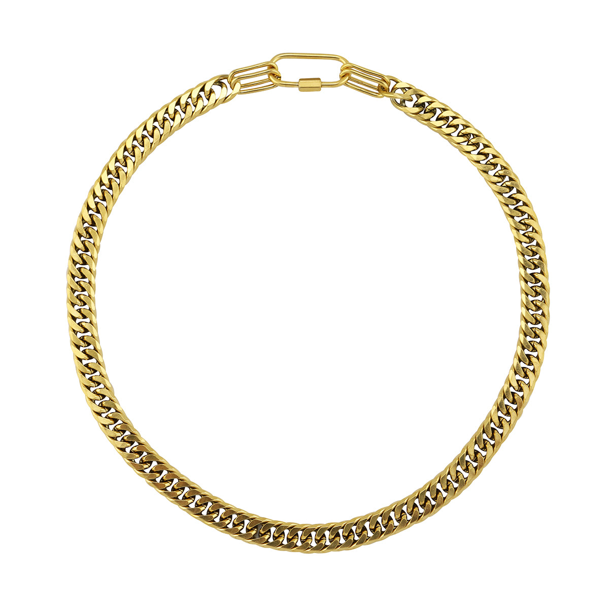 Stainless Steel Wide Chain Necklace
