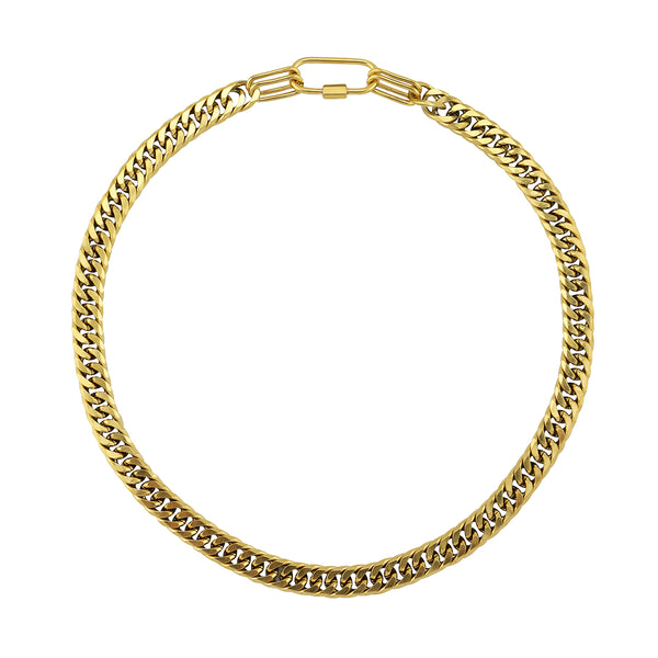 Stainless Steel Wide Chain Necklace