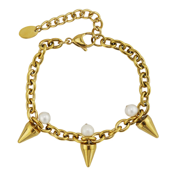 Santana Spike and Pearl Bracelet