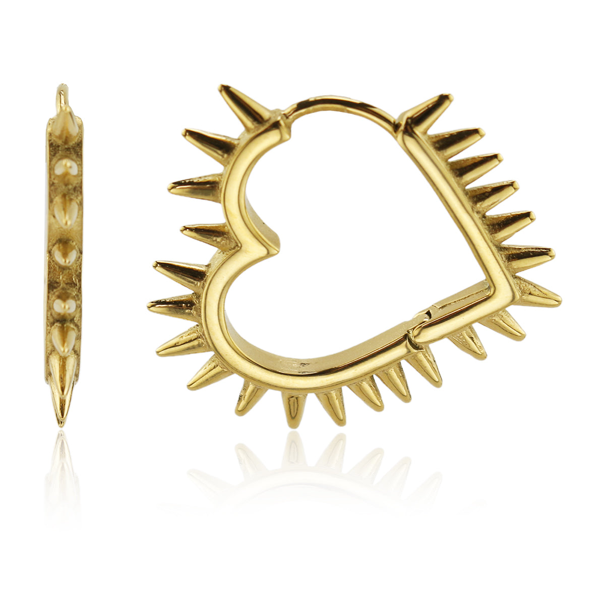 Heart Of Thorn Spiked Hoop Earrings