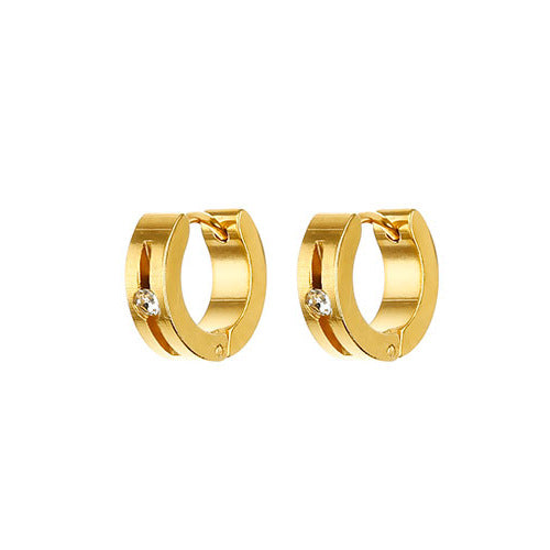 Crystal Huggie Hoop Earring