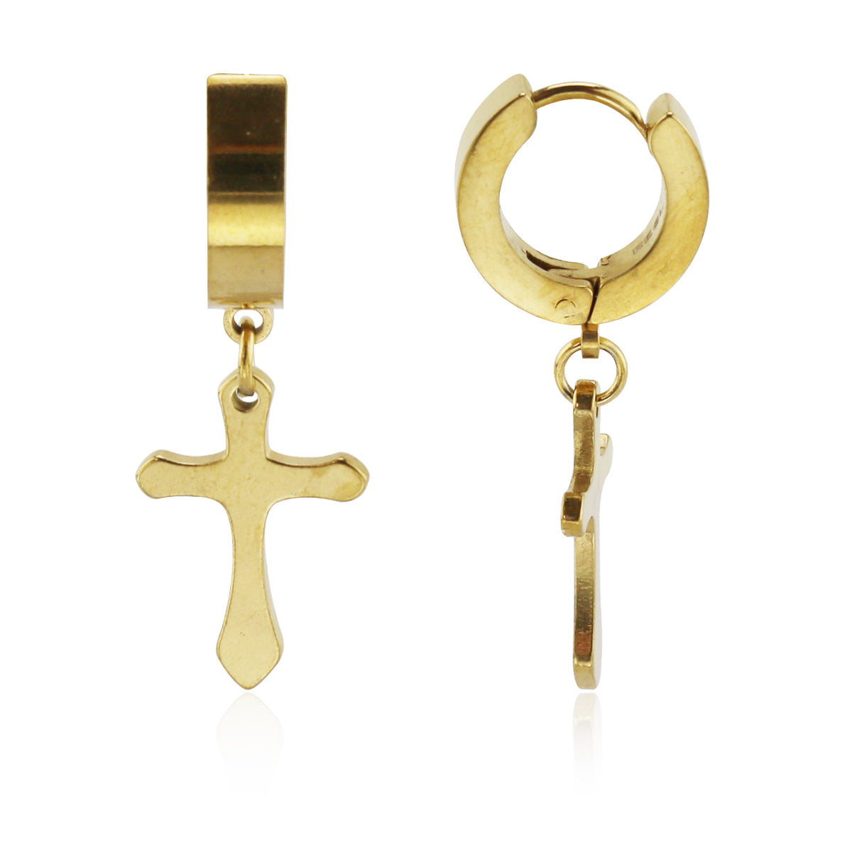 Stainless Steel Cross Dangle Earring