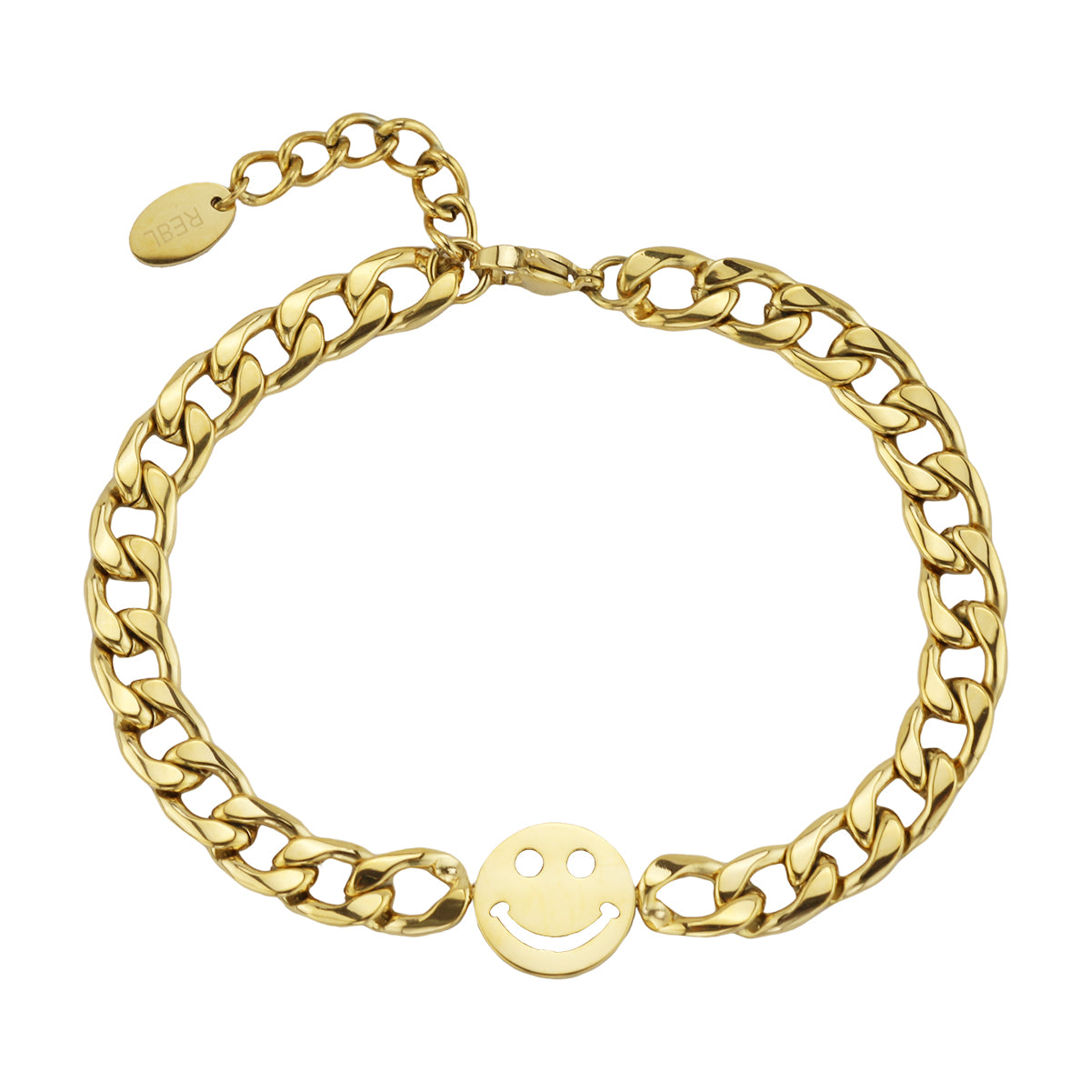Smiley Face Bracelet in Stainless Steel