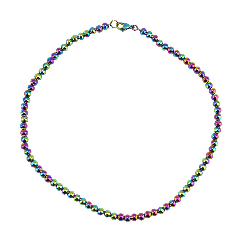 Stainless Steel Beaded Necklace