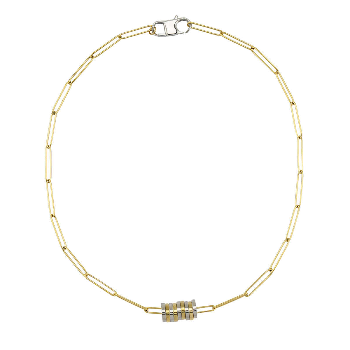 Reese Disc Two Tone Necklace