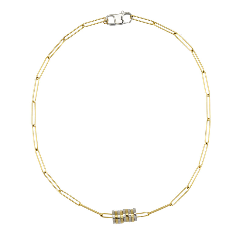 Reese Disc Two Tone Necklace