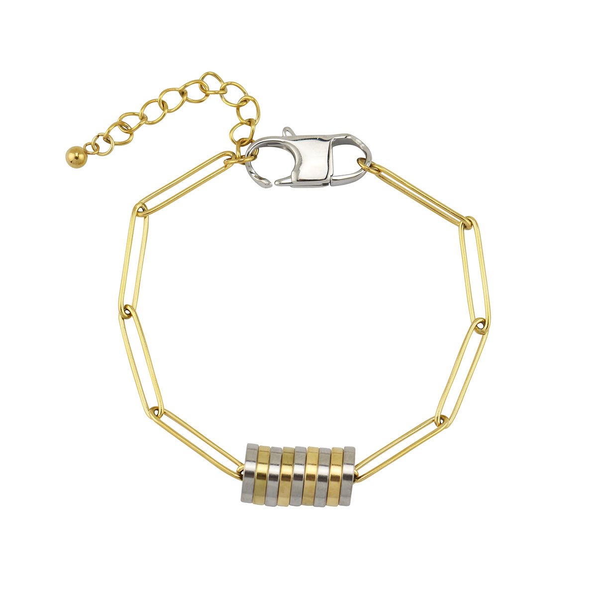 Reese Disc Two Tone Bracelet