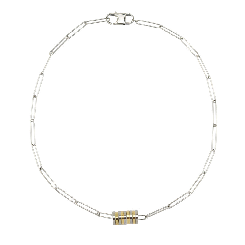 Reese Disc Two Tone Necklace